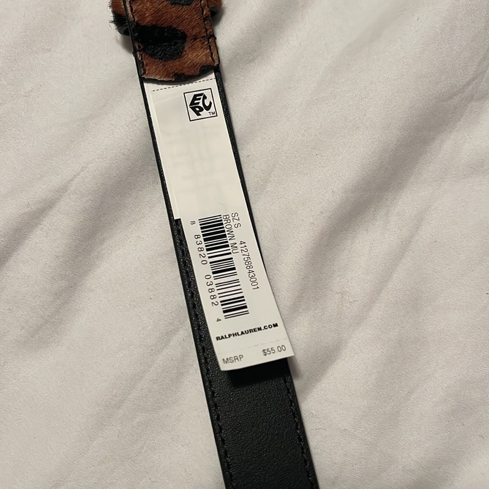 Lauren Ralph Lauren women's belt. Real fur collar Dyed shearling lamb. 100% lea. - Picture 6 of 13